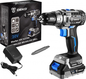 Дрель-шуруповерт Deko Sharker 20V аккум. патрон:быстрозажимной (063-4037) от магазина РЭССИ