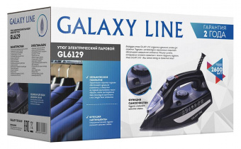 Утюг Galaxy Line GL 6129 2600Вт черный/голубой от магазина РЭССИ