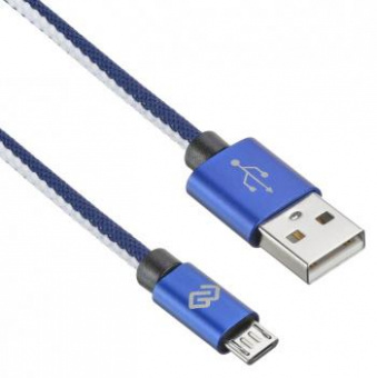 Кабель Digma MICROUSB-1.2M-BRAIDED-BL USB (m)-micro USB (m) 1.2м синий от магазина РЭССИ