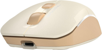 Мышь A4Tech Fstyler FB26CS Air бежевый/коричневый оптическая (2000dpi) silent беспроводная BT/Radio USB для ноутбука (4but) от магазина РЭССИ