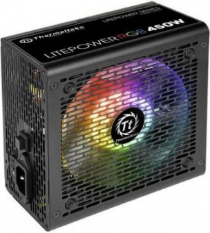 Блок питания Thermaltake ATX 450W Litepower RGB 450 (24+4+4pin) APFC PPFC 120mm fan color LED 4xSATA RTL от магазина РЭССИ