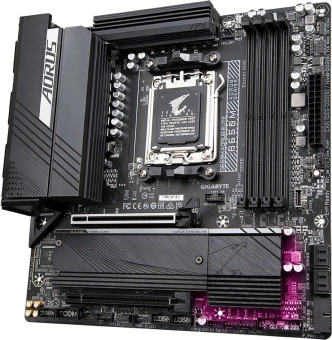 Материнская плата Gigabyte B650M AORUS ELITE SocketAM5 AMD B650 mATX AC`97 8ch(7.1) 2.5Gg RAID+HDMI+DP от магазина РЭССИ
