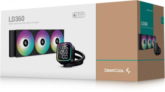 Система водяного охлаждения Deepcool LD360 ARGB Soc-AM5/AM4/1200/1700/1851 черный 4-pin 38.71dB Al LCD 300W 1786gr Ret (R-LD360-BKMSN-G-1) от магазина РЭССИ