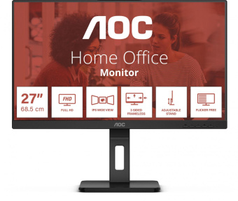 Монитор AOC 24" 24E3QAF черный IPS LED 16:9 HDMI M/M матовая HAS Piv 300cd 178гр/178гр 1920x1080 75Hz VGA DP FHD USB 4.45кг от магазина РЭССИ