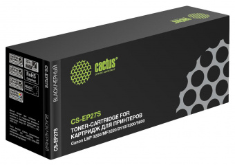 Картридж лазерный Cactus CS-EP27S EP-27 черный (2500стр.) для Canon LBP3200/MF3220/3110/3200/5600 от магазина РЭССИ