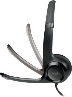 Наушники с микрофоном Logitech H390 черный 1.9м накладные USB оголовье (981-000014) от магазина РЭССИ