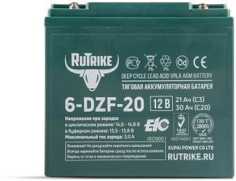 Батарея для ИБП Rutrike 6-DZF-20 12В 20Ач от магазина РЭССИ