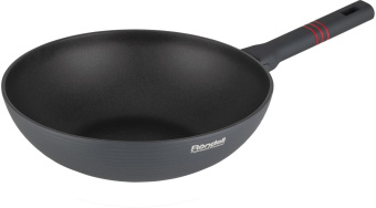 Сковорода ВОК (WOK) Rondell Stripes RDA-1618 круглая 28см покрытие: Xylan Plus ручка несъемная (без крышки) серый от магазина РЭССИ