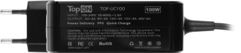 Адаптер TopON TOP-UC100 автоматический 100W 5V-20V 3.0A от бытовой электросети от магазина РЭССИ