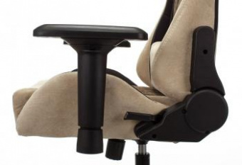 Кресло игровое Zombie VIKING 7 KNIGHT Fabric коричневый/бежевый текстиль/эко.кожа с подголов. крестов. металл от магазина РЭССИ