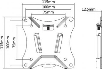 Кронштейн для телевизора Ultramounts UM810F черный 13"-27" макс.25кг настенный фиксированный от магазина РЭССИ