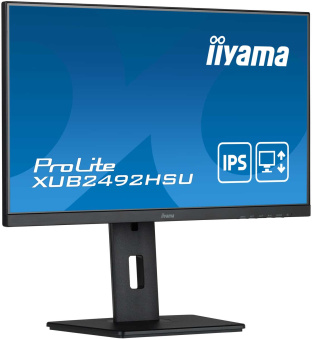 Монитор Iiyama 23.8" ProLite XUB2492HSU-B5 черный IPS LED 4ms 16:9 HDMI M/M матовая HAS Piv 1000:1 250cd 178гр/178гр 1920x1080 VGA DP FHD USB 3.7кг от магазина РЭССИ