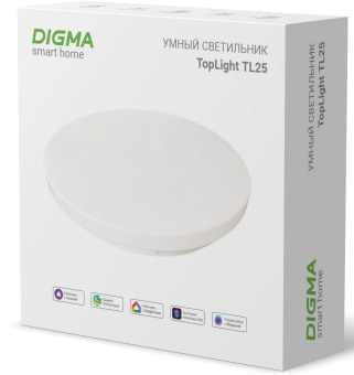 Умный светильник Digma TopLight TL25 потолоч. белый (TL25) от магазина РЭССИ