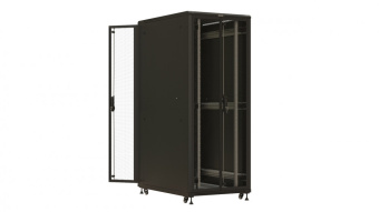 Шкаф серверный Hyperline TTBR-4282-DD-RAL9004 напольный 42U 800x1200мм пер.дв.перфор.2ств. 4 бок.пан. задн.дв.перфор.2-хст. 1000кг черный 1110мм 2055мм IP20 сталь от магазина РЭССИ