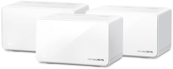 Бесшовный Mesh роутер Mercusys Halo H90X(3-pack) AX6000 10/100/1000BASE-TX компл.:устройство/крепления/адаптер белый (упак.:3шт) от магазина РЭССИ