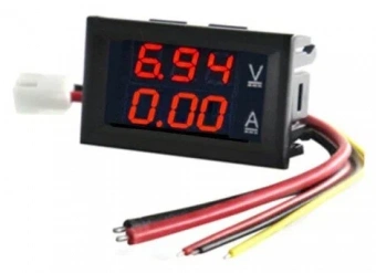 Приборы VC288 RB Вольтметр амперметр  DC 0-100V 10A  0.28" Red Blue LED (C2589) от магазина РЭССИ