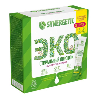 Концентрированный биоразлагаемый универсальный гипоаллергенный порошок SYNERGETIC 20 стирок /6 4607971450702 109003 109003avt от магазина РЭССИ