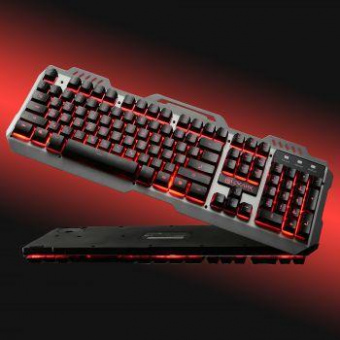 Клавиатура Оклик 790G IRON FORCE темно-серый/черный USB Multimedia for gamer LED от магазина РЭССИ