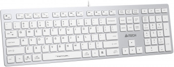 Клавиатура A4Tech Fstyler FX50 белый USB slim Multimedia (FX50 WHITE) от магазина РЭССИ