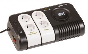 Стабилизатор напряжения IEK Simple 1кВА однофазный черный (IVS25-1-01000) от магазина РЭССИ