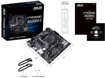 Материнская плата Asus PRIME A520M-E Soc-AM4 AMD A520 2xDDR4 mATX AC`97 8ch(7.1) GbLAN RAID+VGA+DVI+HDMI от магазина РЭССИ
