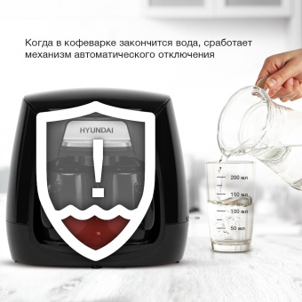 Кофеварка капельная Hyundai HYD-0203 500Вт черный от магазина РЭССИ