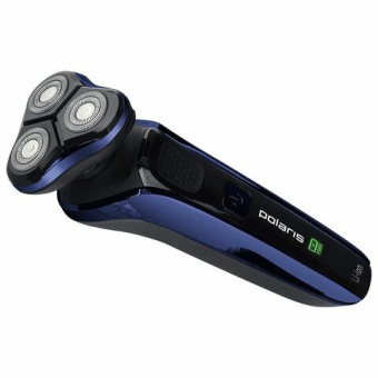 Бритва роторная Polaris PMR 0309RC wet/dry PRO 5 blades+ реж.эл.:3 питан.:элек.сеть/аккум. синий/черный от магазина РЭССИ