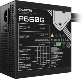 Блок питания Gigabyte ATX 650W GP-P650G 80+ gold (20+4pin) APFC 120mm fan 6xSATA RTL от магазина РЭССИ