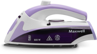 Утюг дорожный Maxwell MW-3057 800Вт белый/фиолетовый от магазина РЭССИ