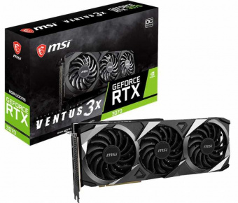 Видеокарта MSI PCI-E 4.0 RTX 3070 VENTUS 3X 8G OC LHR NVIDIA GeForce RTX 3070 8192Mb 256 GDDR6 1755/14000 HDMIx1 DPx3 HDCP Ret от магазина РЭССИ