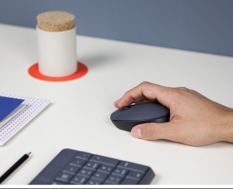 Мышь Logitech M170 серый/черный оптическая (1000dpi) беспроводная USB для ноутбука (2but) от магазина РЭССИ