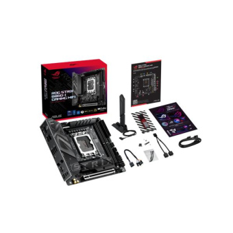 Материнская плата Asus ROG STRIX B860-I GAMING WIFI Soc-1851 Intel B860 2xDDR5 mini-ITX AC`97 8ch(7.1) 2.5Gg RAID+HDMI+DP от магазина РЭССИ