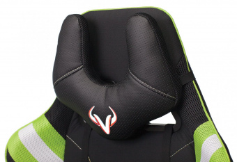 Кресло игровое Zombie VIKING 4 AERO черный/салатовый текстиль/эко.кожа с подголов. крестов. пластик от магазина РЭССИ