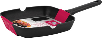 Сковорода-гриль Rondell Zeita Neu RDA-1204 квадратная 28см покрытие: TriTitan ручка несъемная (без крышки) черный от магазина РЭССИ