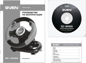 Руль Sven GC-W400 10кноп. (с педалями) черный от магазина РЭССИ