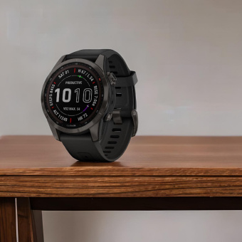 Смарт-часы Garmin Fenix 7S Sapphire Solar 40мм 1.2" корп.черный рем.черный (010-02539-25) от магазина РЭССИ