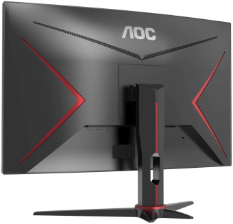 Монитор AOC 27" Gaming CQ27G2SE/BK черный/красный VA LED 16:9 HDMI матовая HAS Piv 250cd 2560x1440 165Hz FreeSync Premium Pro DP Quad 2K (1440p) 5.4кг от магазина РЭССИ