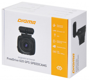 Видеорегистратор Digma FreeDrive 620 GPS Speedcams черный 2Mpix 1080x1920 1080p 150гр. GPS GPCV1167 от магазина РЭССИ