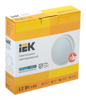 Светильник IEK 12Вт 4000K белый (LDPO0-4002-12-4000-K01) от магазина РЭССИ