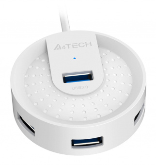 Разветвитель USB 3.0 A4Tech HUB-30 4порт. белый от магазина РЭССИ