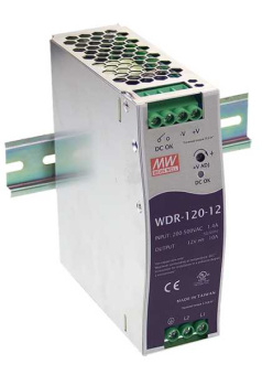 Блок питания AC-DC, 120Вт, вход 180-550V AC, 47-63Гц,254-780V DC, выход 24В,0-5A, рег. вых=24-29В, в кожухе на DIN-рейку от магазина РЭССИ